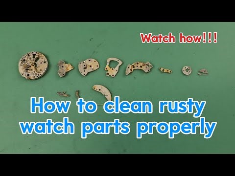 WATCH! How to clean a rusty ROLEX properly. Rusty watch parts restored and cleaned!