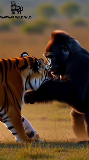 🐅🦍 Epic Gorilla vs Tiger Battle! Wild Clash in the Jungle ⚡ #gorillaguardians #jungles