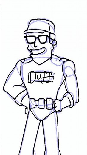 Let’s Draw Duffman - The Simpsons #shorts