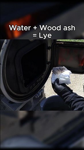 Easy trick to clean wood stove glass. 🪓🔥