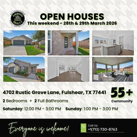 Open House Fulshear, TX | 55+ Bonterra Home Tour at 4702 Rustic Grove Lane This Weekend