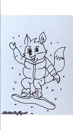 How to draw a fox easily step by step / Beautiful fox drawing tutorial for beginners #draw#fox