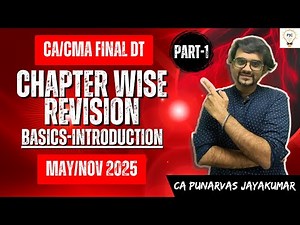 CA/CMA Final Direct Tax Chapter Wise Revision May/Nov 2025 | Basics-Introduction | Part-1