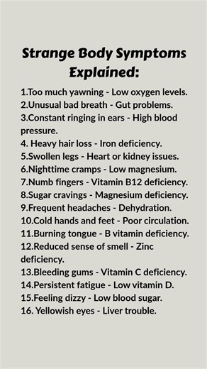 16K views · 34 reactions | Strange Body Symptoms Explained: | Mesmerizing Words | Facebook