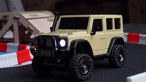 LDARC 1:43 Scale Mini RC Crawler RTR RC Rock Truck 4x4 2.4GHZ Hobby Grade Remote Control Car Model Vehicle RC Buggy, Comes with a DIY Replaceable Body Shell(Desert Yellow)