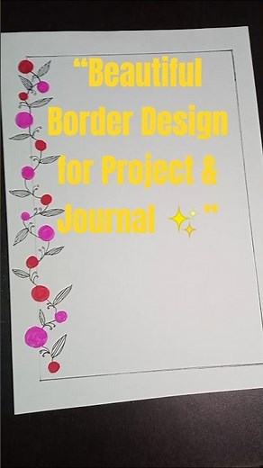 Beautiful Border Design for School Project & Journal | Easy Border art #shorts #ytshorts#shortsfeed