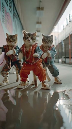 Gatas estilosas dançando hip hop neon em Seoul!