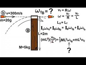 Physics 13.5 Angular Momentum (8 of 11) Ex. 7: Bullet Passing Through a Beam