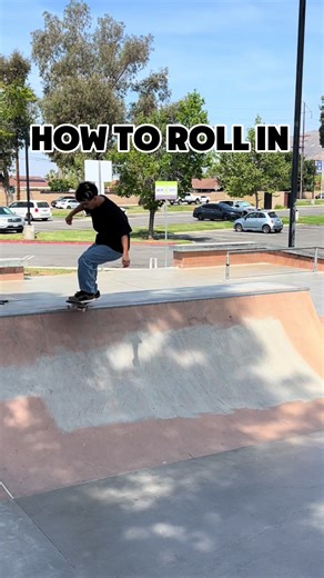 Learn how to roll in to a mini ramp #skateboarding #skate #skateboard #sk8 #skater