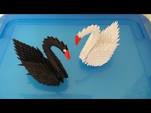 How to make 3D origami easy swan
