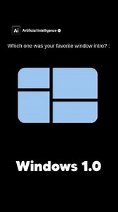 1.7K views · 14 reactions | Microsoft : Different types of window intro Follow @artificialintelligence.co for more Ai and Tech | Artificial Intelligence | Facebook