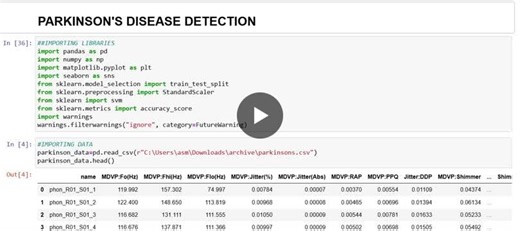 🤖 Using AI to Aid Early Disease Detection: My Parkinson's Prediction Project
