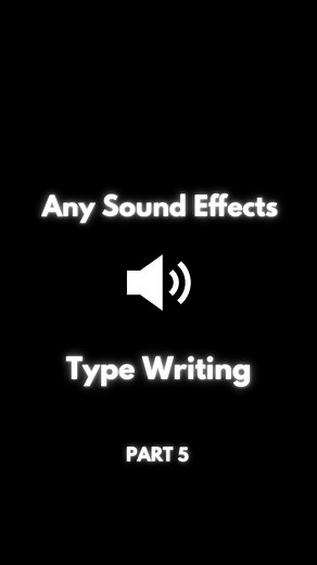 Typewriting Sound Effect for Video Editing