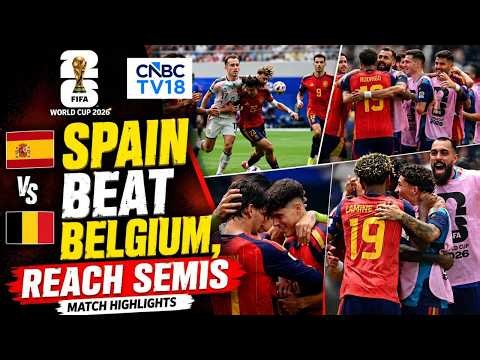 Spain vs Belgium Highlights | FIFA Quarter Finals | Mikel Merino, Ketelaere Score Goals |N18G