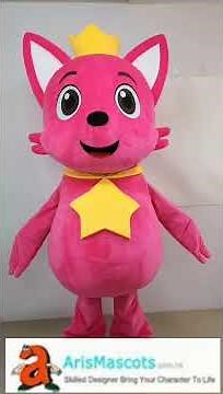 Lovely Adult Wear Pink Fong Mascot Costume for Birthday Party Character Mascots Made