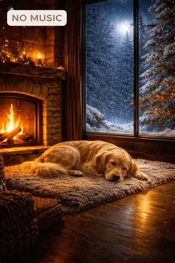 Fireplace + Blizzard (No Music) | Cozy Winter Loop ❄️🔥