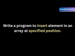 Part 24 | Arrays in C | മലയാളം | Insert element in an array at specified position.