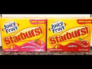 Juicy Fruit Starburst: Strawberry and Cherry Gum Review