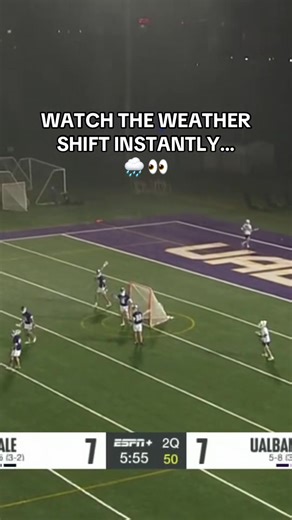 Have you ever seen a MONSOON come out of nowhere during a lacrosse game 🌧️😳 (via Albany Lacrosse, ESPN ) #lacrosse #albany #upstateny #rain #weather