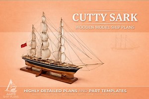 Cutty Sark Wooden Ship Model Plans, 1:60 Scale (digital Download) - Etsy