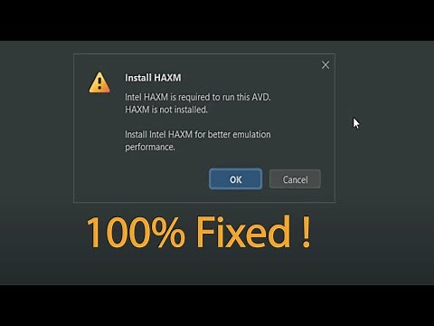 Intel HAXM is required to run this AVD HAXM is not installed !! FIXED iT NOW ✔
