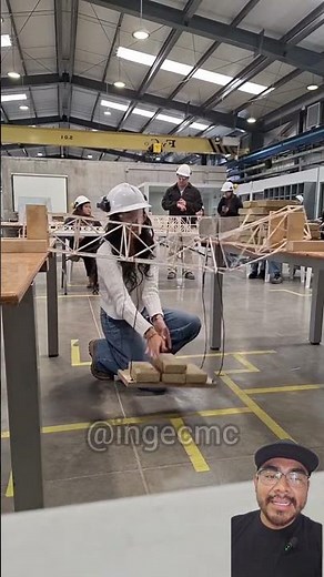 This is what a wooden bridge competition looks like. 😎😱 #engineering #structures #competition