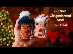 Gingerbread Man Crochet 🍪🎄 Amigurumi 🧶 Step-by-Step Tutorial – Free Pattern