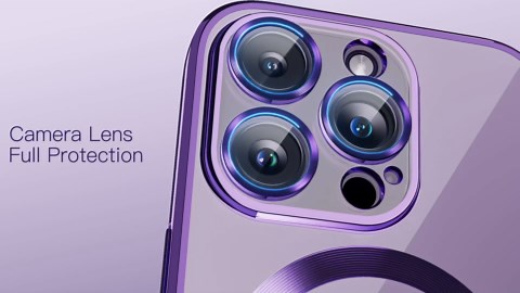 JETech Soft Clear Case for iPhone 12 6.1-Inch, Camera Lens Full Protection, Compatible with MagSafe Wireless Charging, Shockproof Electroplated TPU Phone Cover (Black)