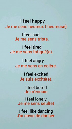 Apprends à exprimer tes émotions en anglais avec ces phrases simples et utiles ! 😄😢😴😡 👉 Découvre comment dire I feel happy, sad, tired... et plus encore ! #fypシ゚viralシ #reelschallenge #facebookviral #viralchallenge #pourtoi | Etson Charles