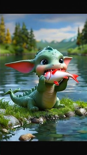 Babyrex Eats Fish #Shorts