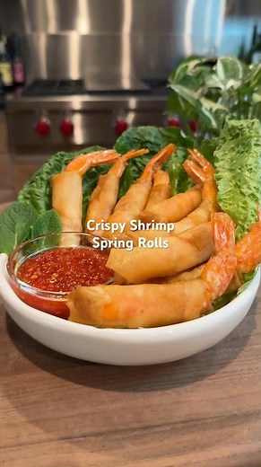Crispy shrimp spring rolls ✨
