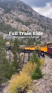 Georgetown Loop Train | 📍Georgetown, CO It’s almost that time of year!! This is one of our favorite things to do every Fall. The views are absolutely breathtaking! 🎟️ Coach tickets range from $29-$38⏰ The entire loop takes a little over an hour 🚂 Route runs from Georgetown to Silver Plume and back 📆 Upcoming Events: 🍁Fall Colors Train - Sept 19-21 & Sept 26-28🎃Pumpkinfest Train - Oct 3-5 🚂Autumnfest Train - Oct 10-12 & Oct 17-19👻Trick or Treat Train - Oct 24-26••••••••#colorado #fall #fa