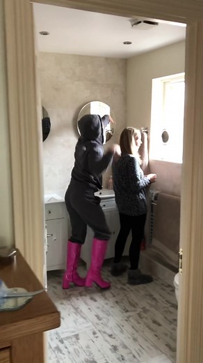 George trying on the size 11 gogo boots I ordered for Halloween (got the sizes wrong 💀) #fy #halloween #ukcomedy