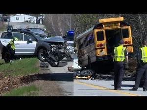 Maine woman seriously injured in Route 302 crash involving school bus near Westbrook-Windham line