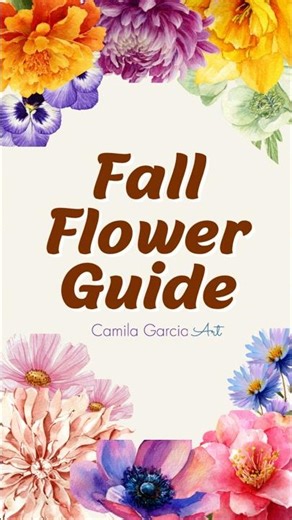 Fall Floral Guide - Art journaling inspired by floriography ans seasonality. 🌸✨️
