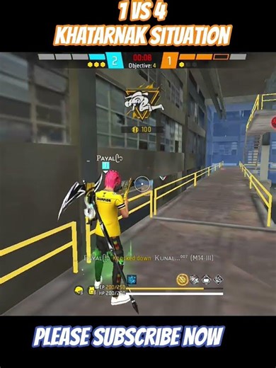 1 vs 4 In Cs Rank Match । Grandmaster Lobby 😡 #freefireshorts