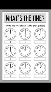 Tick-tock, let’s learn to read the clock! This engaging worksheet helps children practice telling time using both analog and digital clocks. It’s perfect for building confidence in reading hours, half-hours, and more! What’s Inside: Practice with both analog and digital clocks Activities to match clocks with the correct time Fill-in-the-blank and draw-the-hands exercises Fun visuals to keep learners motivated Ideal for classroom learning, homework, or extra practice at home. A great tool to help