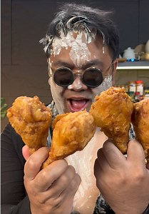 When I ate Fried Chicken on Songkran Day #food #tiktokfood | Fried Chicken