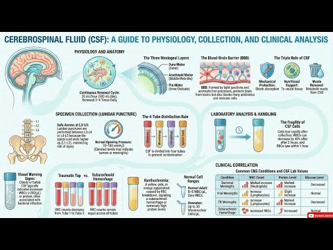 Cerebrospinal Fluid (CSF) Explained | CSF Analysis, Lumbar Puncture, Lab Interpretation (Part 1)