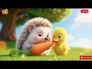 🐰 Pipi and Coco’s Sneaky Carrot Plan! 🥕 | Adorable Hedgehog & Duck Friendship Story