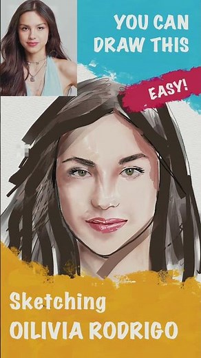 I trying to ilustrated olivia rodrigo using procreate