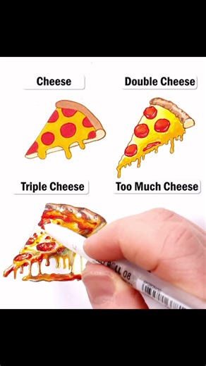 How To Draw a 3D Pizza Art - Easy Tutorial