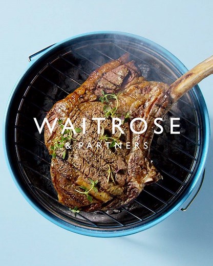 Succulent and tender British beef tomahawk steak, served on the bone for maximum flavour. A real barbecue showstopper. Be quick though, as it's only available until 18 June. Shop now: https://bit.ly/2JLHYAY | Waitrose & Partners