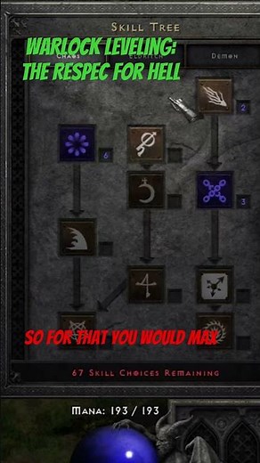 D2 Warlock Leveling: Recommended Respec for Hell Difficulty