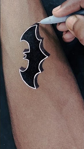 The History of the Batman Logo.......#tattoo #art #shorts