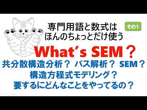 What's SEM？①：共分散構造分析（構造方程式モデリング）って何をやっているのか、基本的な仕組みを解説します（１／３）