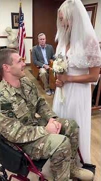 Soldier surprises his bride and walks for the first time during their wedding ceremony ❤️