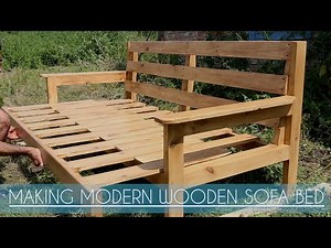 DIY Simple Wooden Indoor Sofa BED | How to Build / Ahşap Açılır Koltuk Yatak Nasıl Yapılır