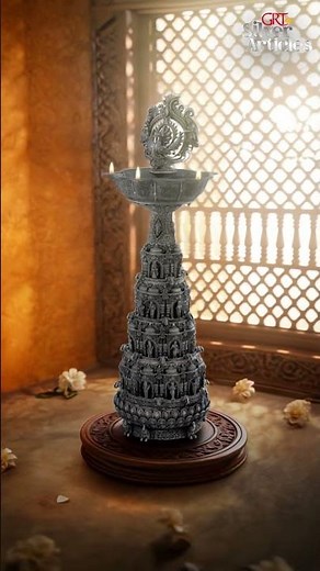 Exquisite Multi-Tiered Silver Deepam | GRT Silver Articles
