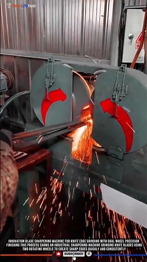 Innovation Blade Sharpening Machine: Knife Edge Grinding with Dual Wheel Precision Finishing #tech